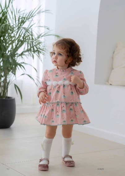 Vestido rosa balões