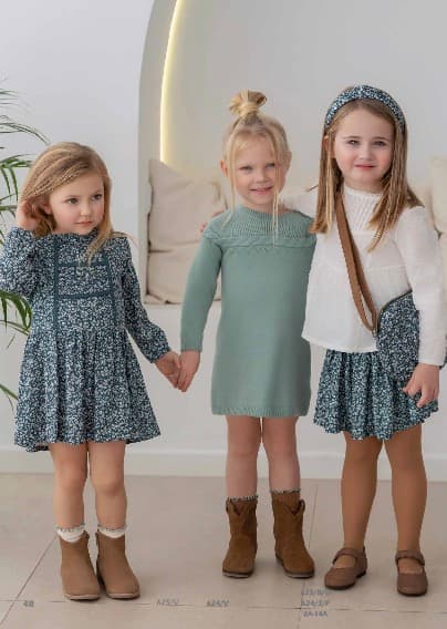 Vestido tricô e floral